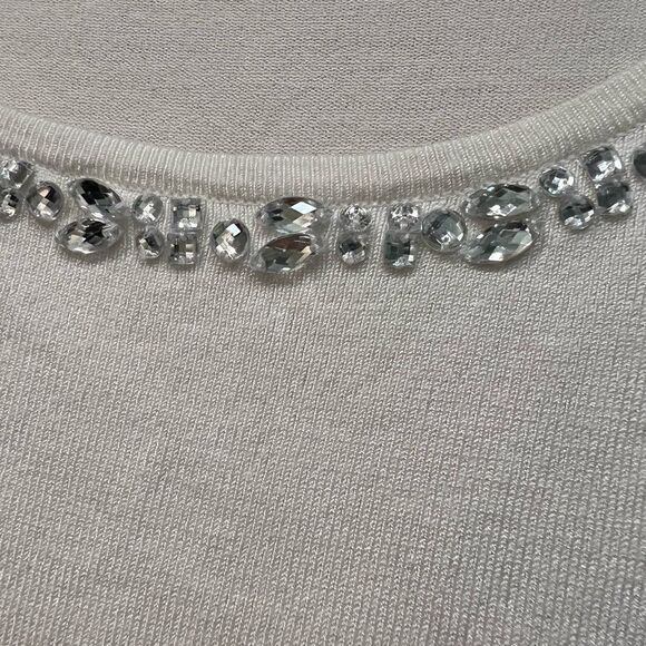 George brand size XL rhinestone embellished lightweight sweater - Picture 3 of 9
